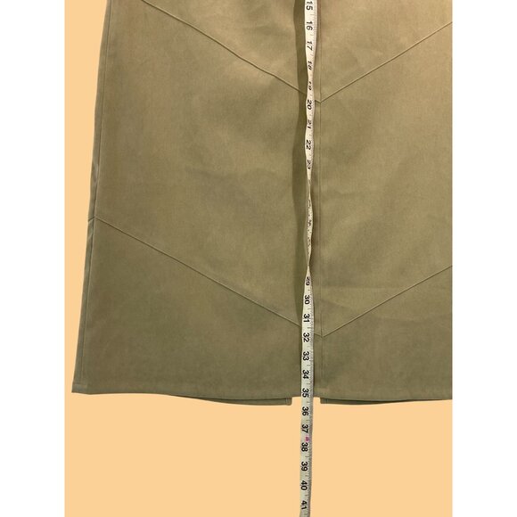 Susan Bristol Womens Size 8 Khaki A-Line Skirt Polyester/Spandex - Picture 4 of 9